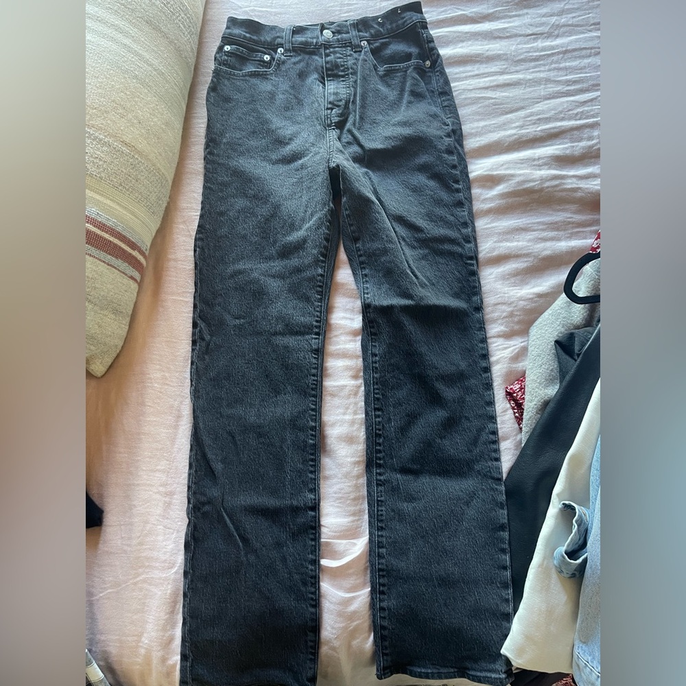 Dark Gray Denim Jeans
